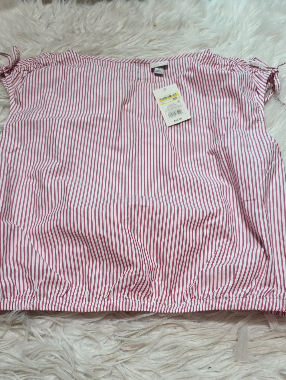 NWT A New Day Tie Detail Striped Tank- Medium